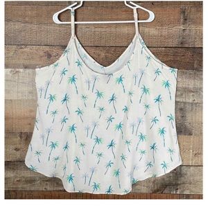Torrid Ava Rayon Slub Cami Palm Tree Print Tank Top Size 6 plus size